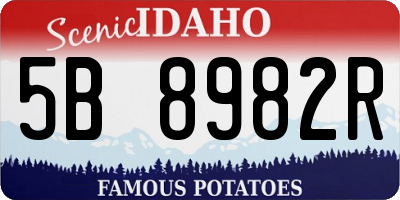 ID license plate 5B8982R