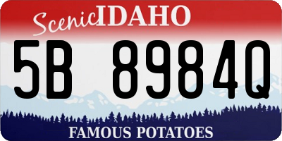 ID license plate 5B8984Q