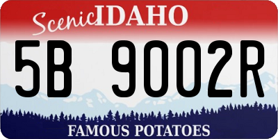ID license plate 5B9002R