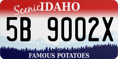 ID license plate 5B9002X