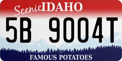 ID license plate 5B9004T