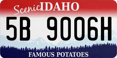 ID license plate 5B9006H