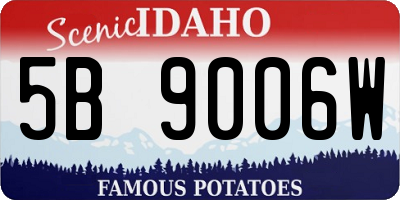 ID license plate 5B9006W
