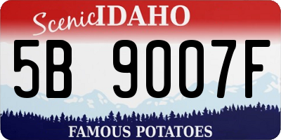 ID license plate 5B9007F
