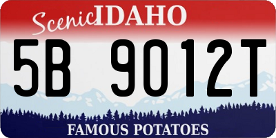 ID license plate 5B9012T