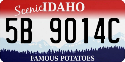 ID license plate 5B9014C