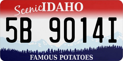 ID license plate 5B9014I