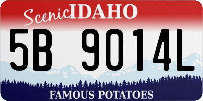 ID license plate 5B9014L