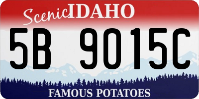 ID license plate 5B9015C