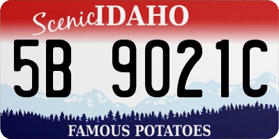 ID license plate 5B9021C