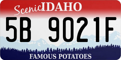 ID license plate 5B9021F