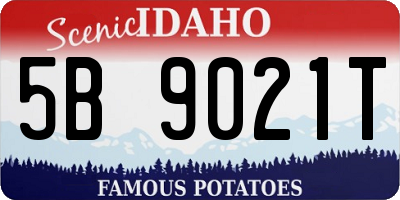ID license plate 5B9021T