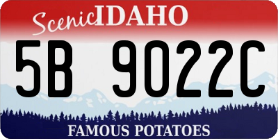 ID license plate 5B9022C