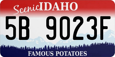 ID license plate 5B9023F