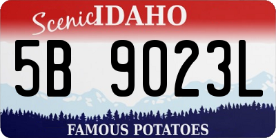 ID license plate 5B9023L