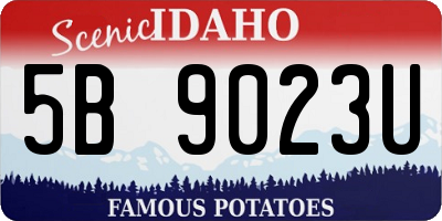 ID license plate 5B9023U