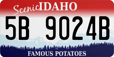 ID license plate 5B9024B