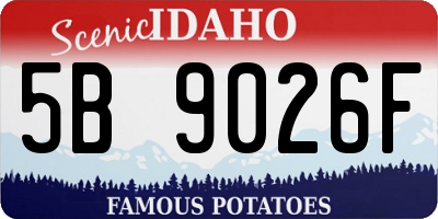 ID license plate 5B9026F