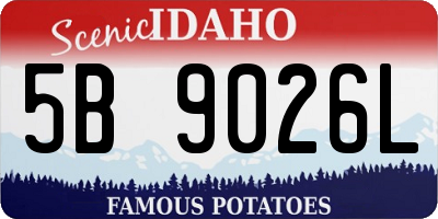 ID license plate 5B9026L