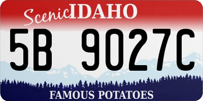 ID license plate 5B9027C