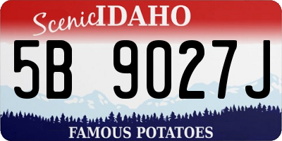 ID license plate 5B9027J