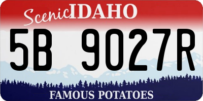 ID license plate 5B9027R