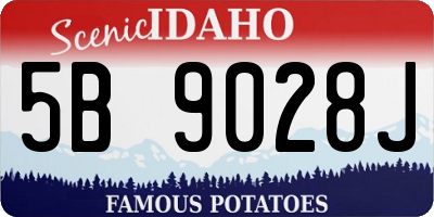 ID license plate 5B9028J