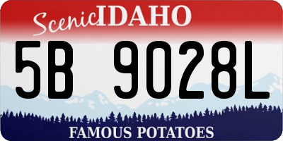 ID license plate 5B9028L
