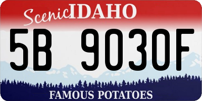 ID license plate 5B9030F