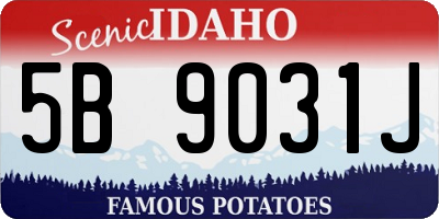 ID license plate 5B9031J