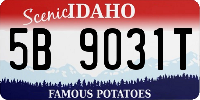 ID license plate 5B9031T