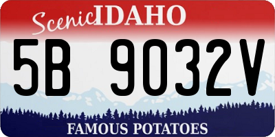ID license plate 5B9032V