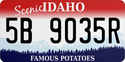 ID license plate 5B9035R
