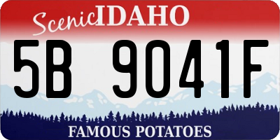 ID license plate 5B9041F