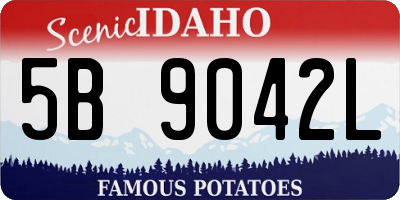 ID license plate 5B9042L