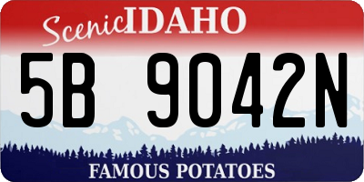 ID license plate 5B9042N
