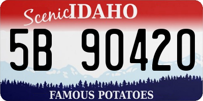 ID license plate 5B9042O