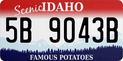 ID license plate 5B9043B