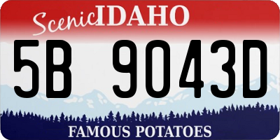 ID license plate 5B9043D