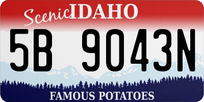 ID license plate 5B9043N