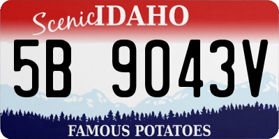 ID license plate 5B9043V