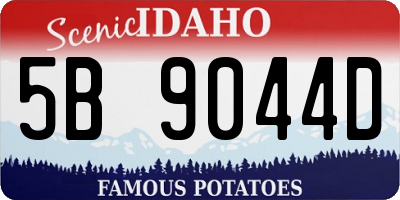 ID license plate 5B9044D