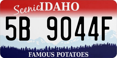 ID license plate 5B9044F