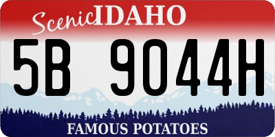 ID license plate 5B9044H