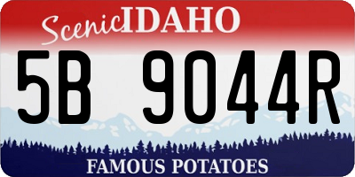 ID license plate 5B9044R