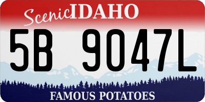 ID license plate 5B9047L
