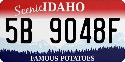 ID license plate 5B9048F