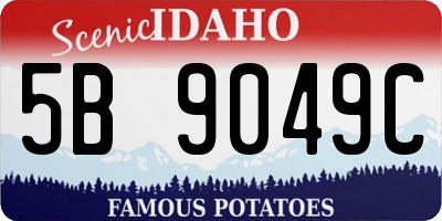 ID license plate 5B9049C