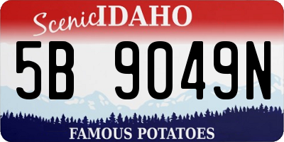 ID license plate 5B9049N