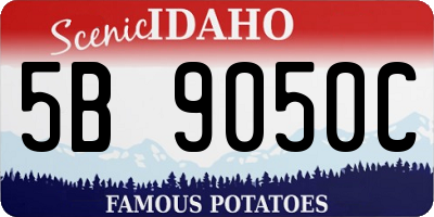 ID license plate 5B9050C